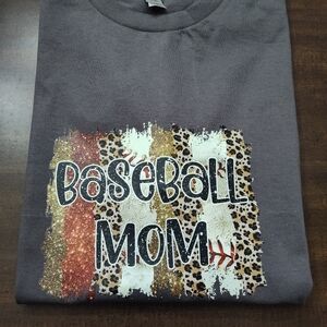 Gray Baseball Mom Shirt